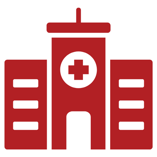 hospital icon - red